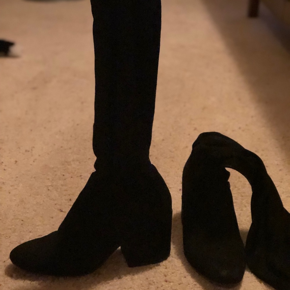 Black over the knee boots